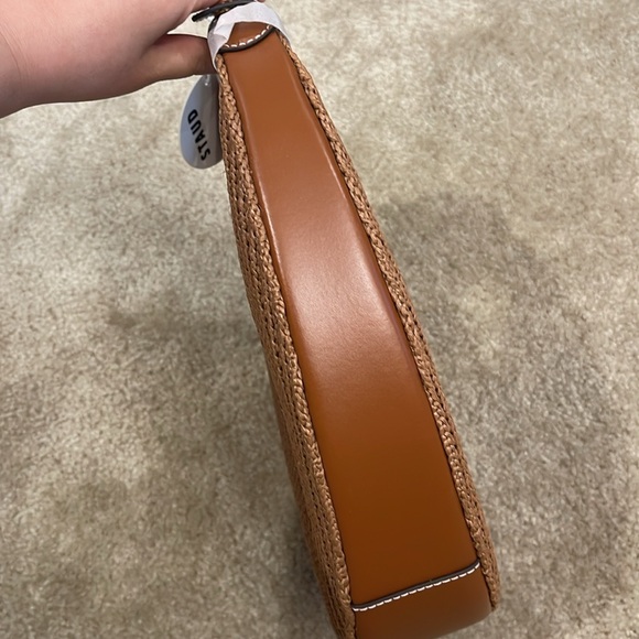 STAUD RAFFIA MOON TOTE BAG - TAN - Picture 6 of 10